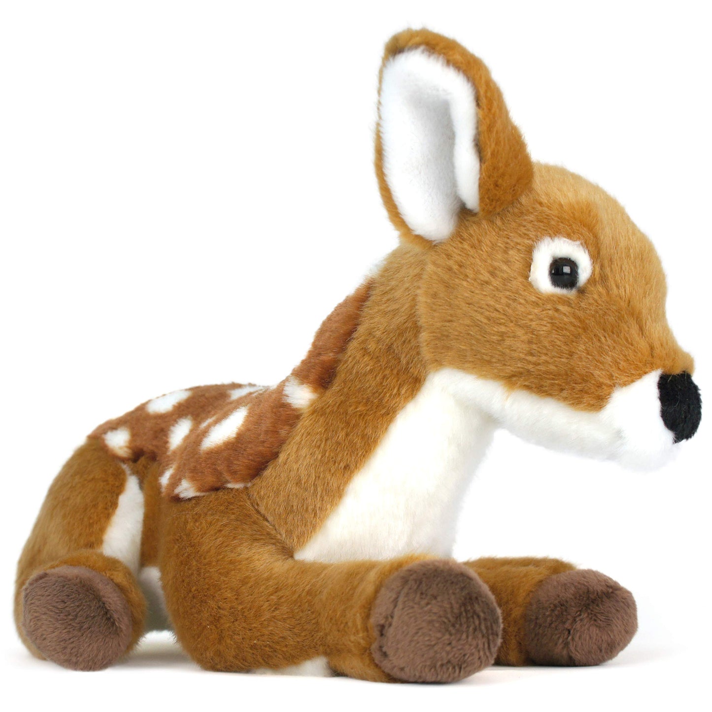 TigerHart 10 Inch Fawn Stuffed Animal Plush - Brown, White, Black - Kids Model UY435