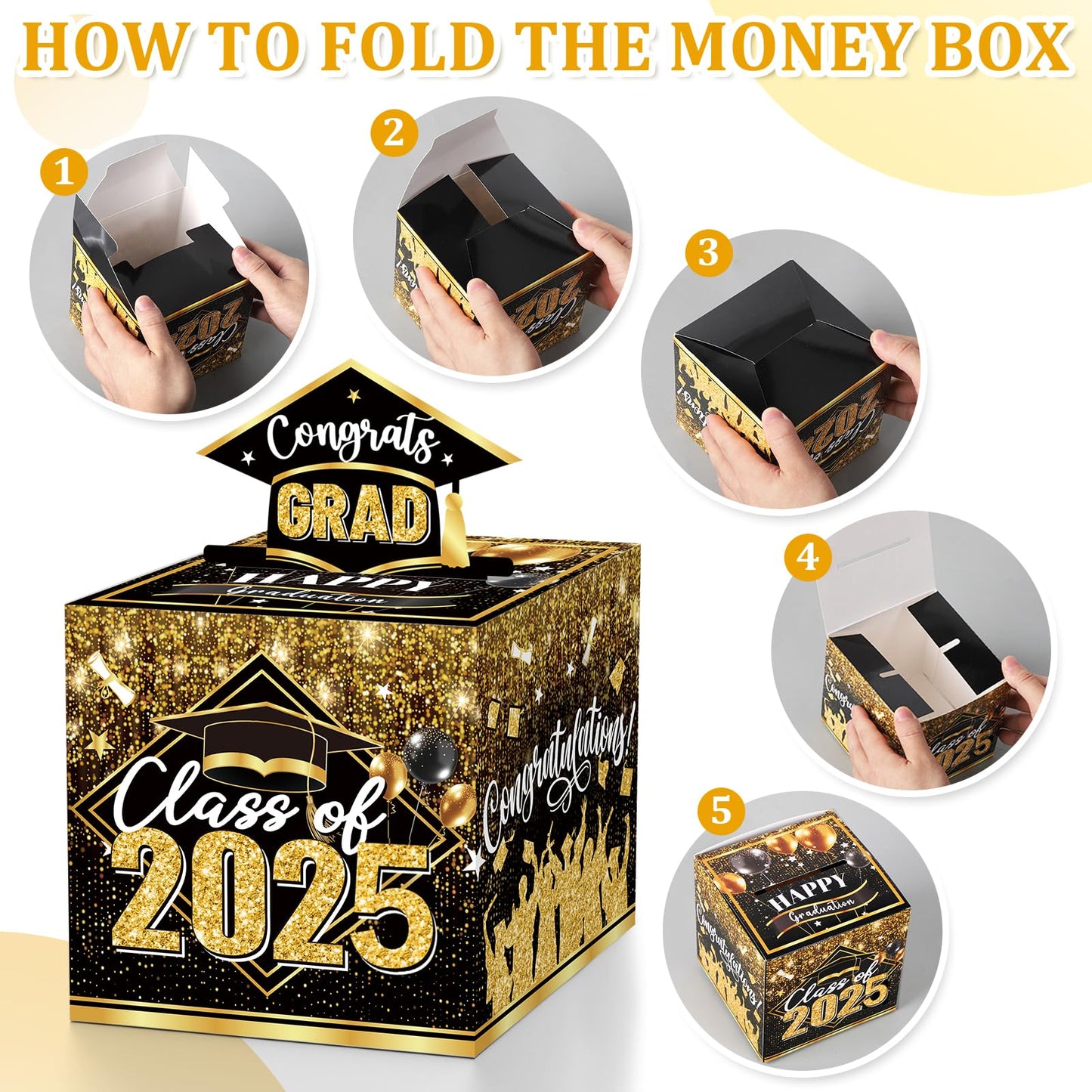 Sereliy Sweet 16th Birthday Decorations for Girls Money Gift Box for Cash Gift Pull, Black Pink Money Gift Boxes Sweet Sixteen P