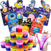 28 Pack Valentines Day Gift For Kids, Galaxy Slime Stress Relief Fidget Toy With Kids Valentines Day Cards, Valentines For Kids
