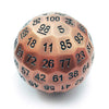 Bescon Solid Metal 100 Sided Dice, Game Dice D100, Giant Polyhedral Metal 100 Sides Dice 50MM in Diameter (1.97in), Ancient Copp
