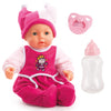 Bayer Design Hello Baby Multi Function Baby Doll, 18" (46cm), Pink, Model 94682AA, Plastic Material