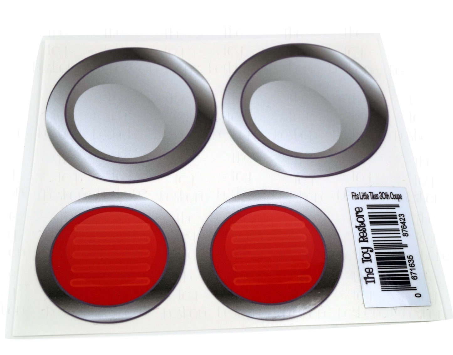 The Toy Restore Replacement Decals Fits Little Tikes 30Th Cozy Coupe Car Smooth Headlights & Tail Lights