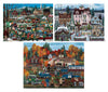 Bits and Pieces - Value Set of Three Jigsaw Puzzles for Adults - Colorful Seasons Collection by Debbi Wetzel - Spring, Summer, A