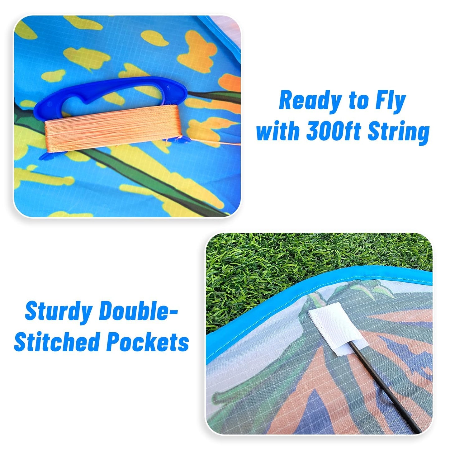 Mint'S Colorful Life Dragon Kite For Kids & Adults, Easy To Fly Kite For Beginners,Large Single Line Kite For Beach Trip With 300Ft Kite String(Green)