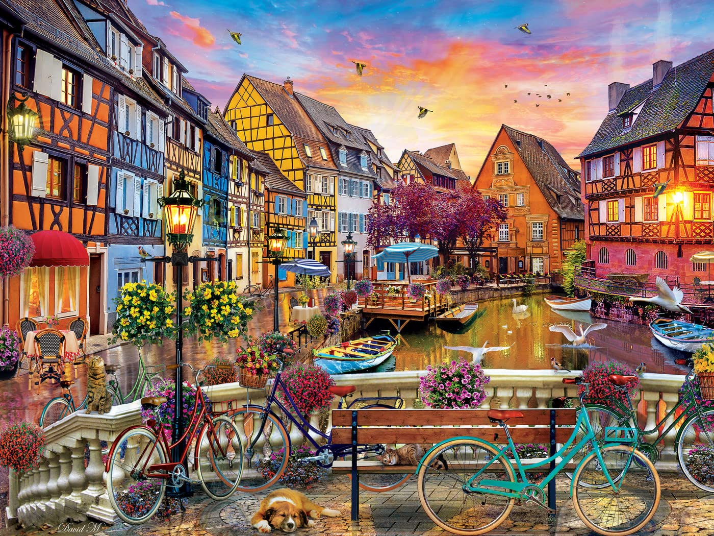 Baby Fanatics 32244: Travel Diary - Cycling At Colmar France 550Pc Puzzle