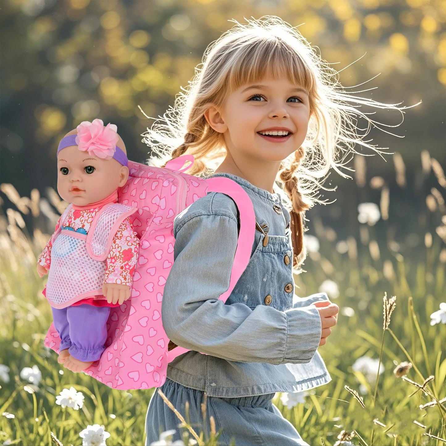 ebuddy 12 inch Baby Doll and Accessories-Reborn Baby Dolls Real Life Baby Dolls with 3 Sets Clothes,Backpack,Pacifier, Bottle