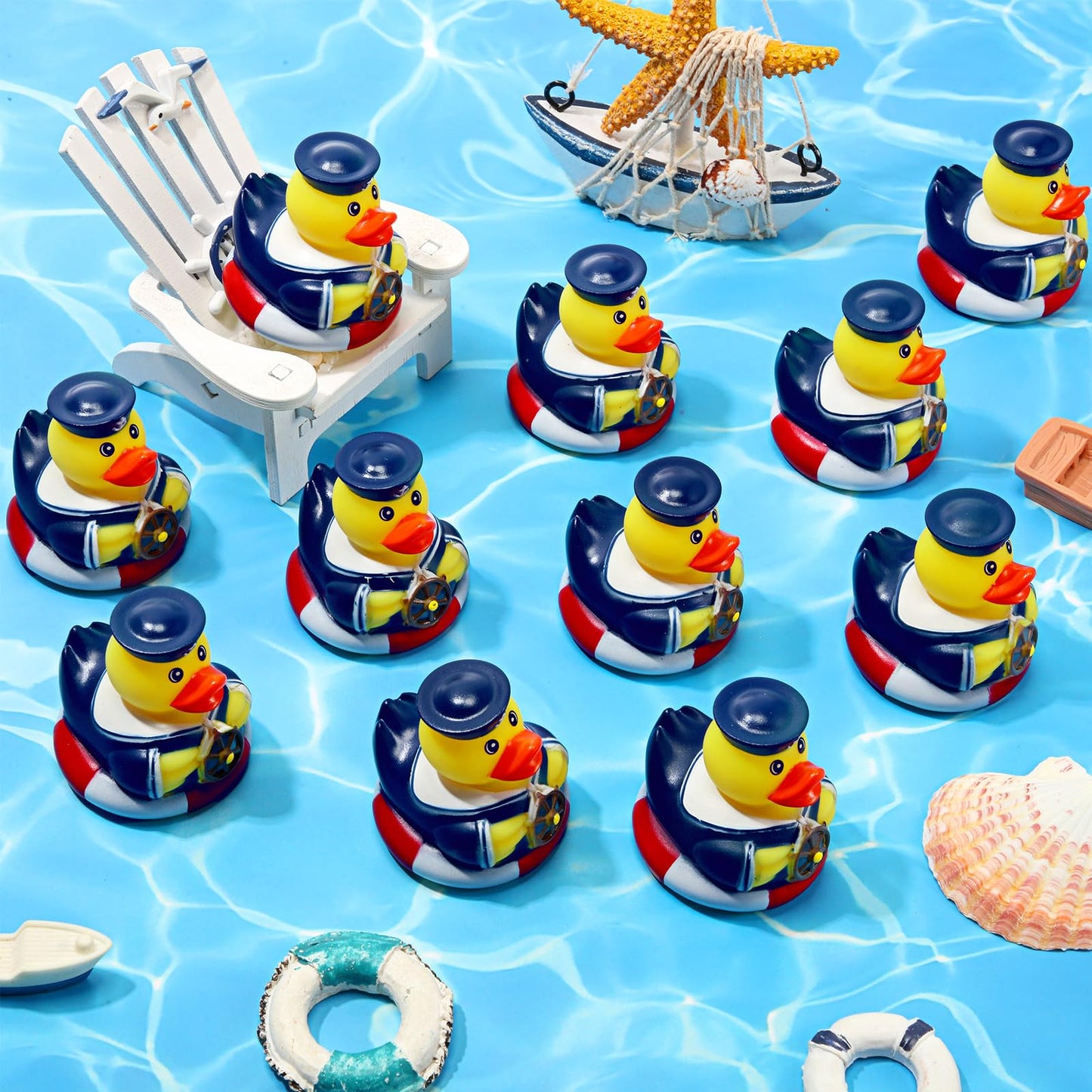 Jerify 12 Pcs Cruise Ships Rubber Ducks 2 Inch Nautical Sailing Rubber Cruise Ship Ducks Bulk For Party Gift Classroom Bath Carnival Pool