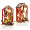 Diy Book Nook Kits - Creativity 3D Wooden Puzzle Bookend Bookshelf Decor For Teen Adults - Miniature Dollhouse Kit Crafts, Tiny
