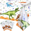 Tatuo 3 Pcs Watercolor Dinosaur Tablecloth 54 x 108 Inch Dinosaur Birthday Party Plastic Table Cover Decoration Disposable Water