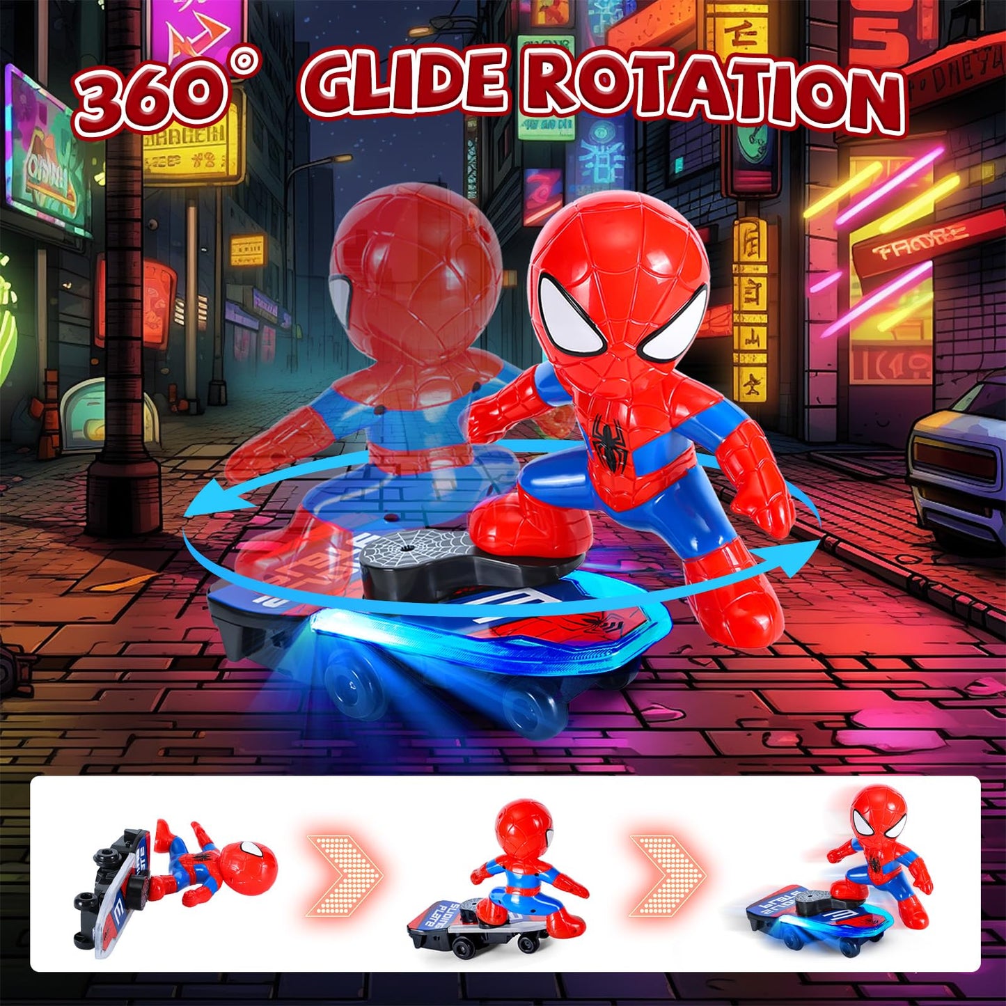 Dancing Kids Toys For Boys 4-6 Years Old, Spin Robot Toys For Boys With Colorful Flashing Lights & Music, Interactive Toddler Ki