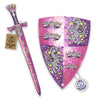 Liontouch Crystal Princess decorative replica blade & Shield For Girls | Medieval Play Set in Foam For Kids Pretend Play With Pink & Silver Lioness Theme | Safe & Battle Acessories For Dress Up & Royal Costumes