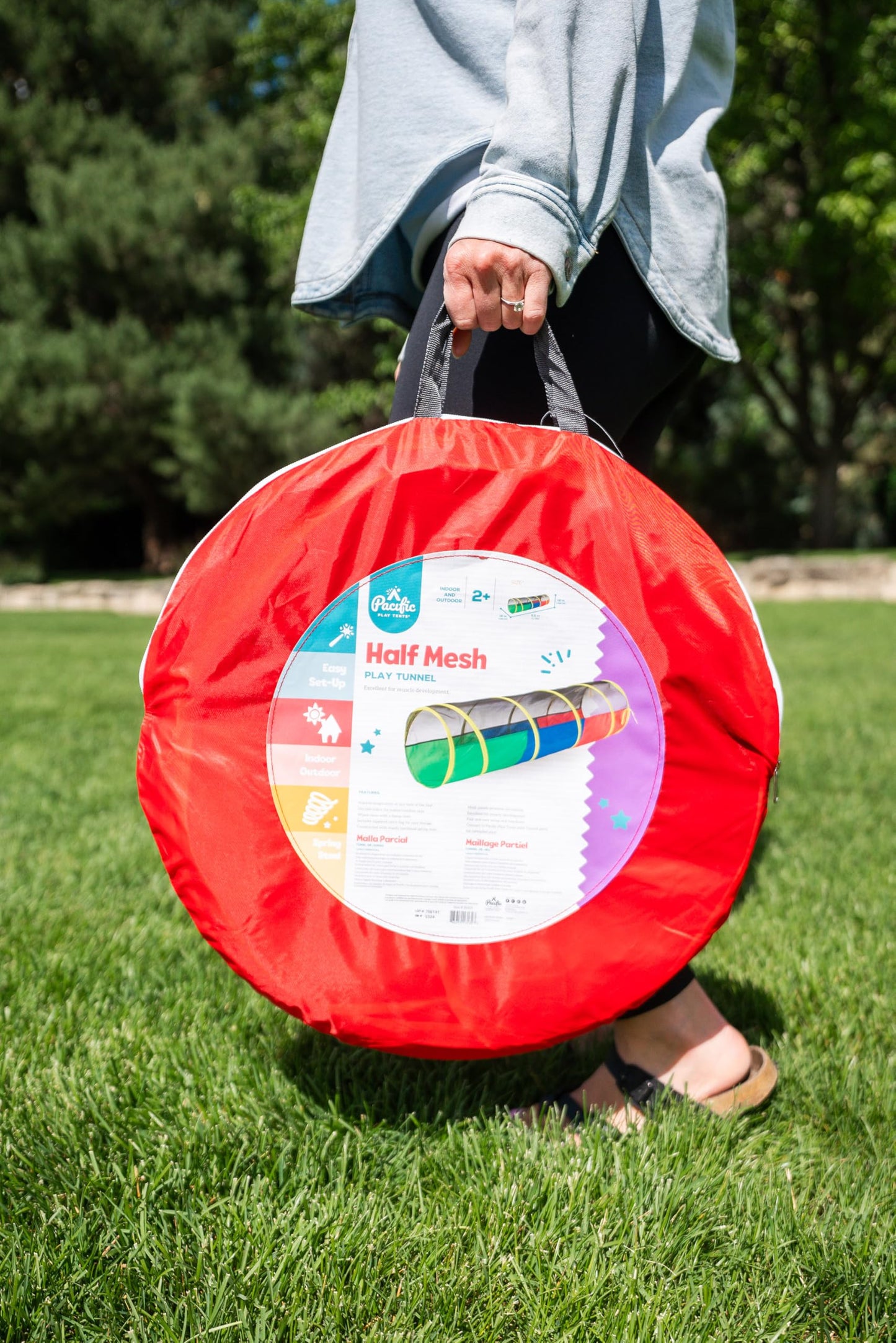 Pacific Play Tents Half Mesh Play Tunnel 20403