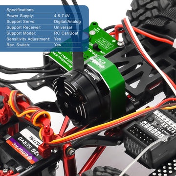 Gouprc 2204 2400Kv Brushless Outrunner Motor With Transmission & 30A Brushless Mini Esc For Scx24 Remote Control Crawler Axial 1