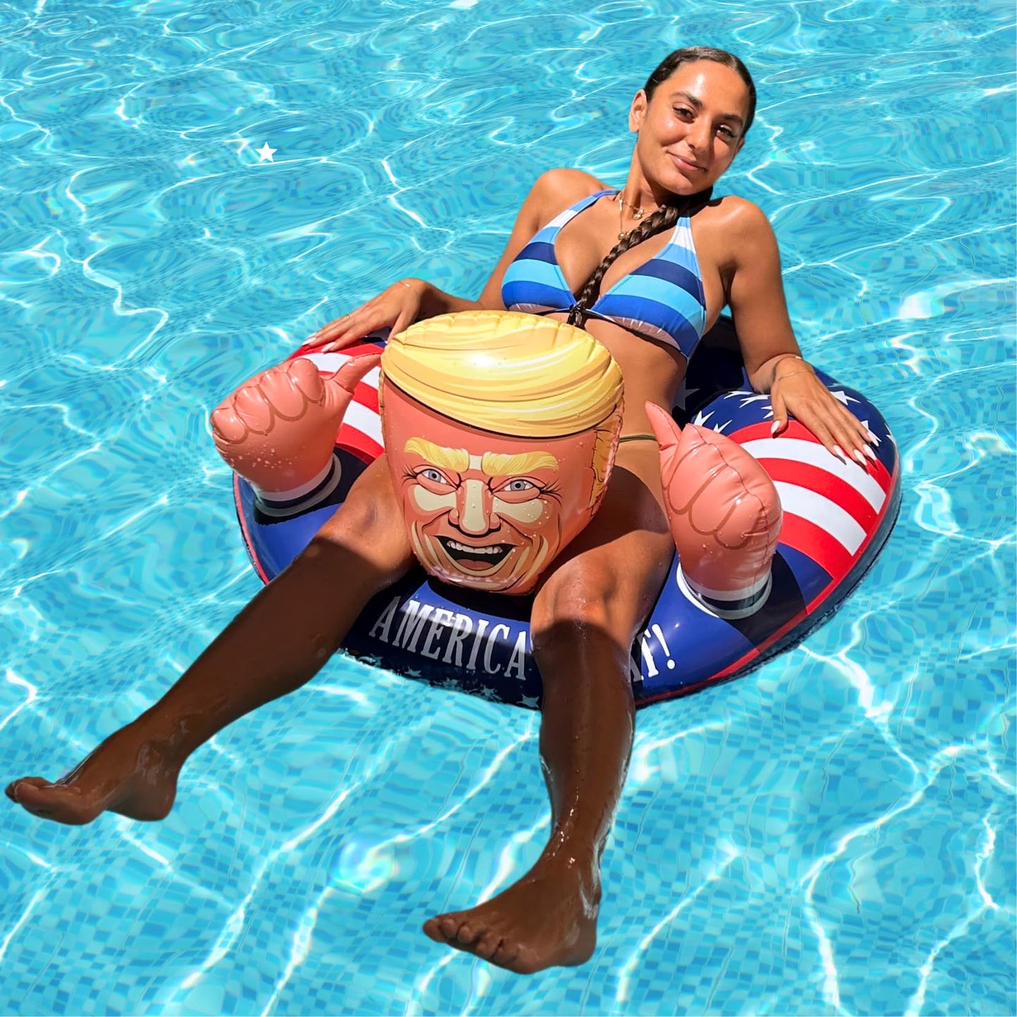 Ninostar Inflatable Pool Float American Pool Float For Summer Pool Party;