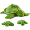 Prextex Plush Toys Turtle Stuffed Animal W/ 3 Baby Stuffed Turtle - Big Turtle With Zipper - 3 Little Baby Turtle Plush - Turtle