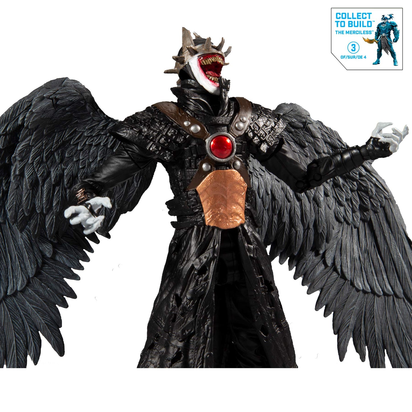 Dc Multiverse Batman Who Laughs With Sky Tyrant Wings 7' Action Figure And Build-A Parts For 'The Merciless' Figure