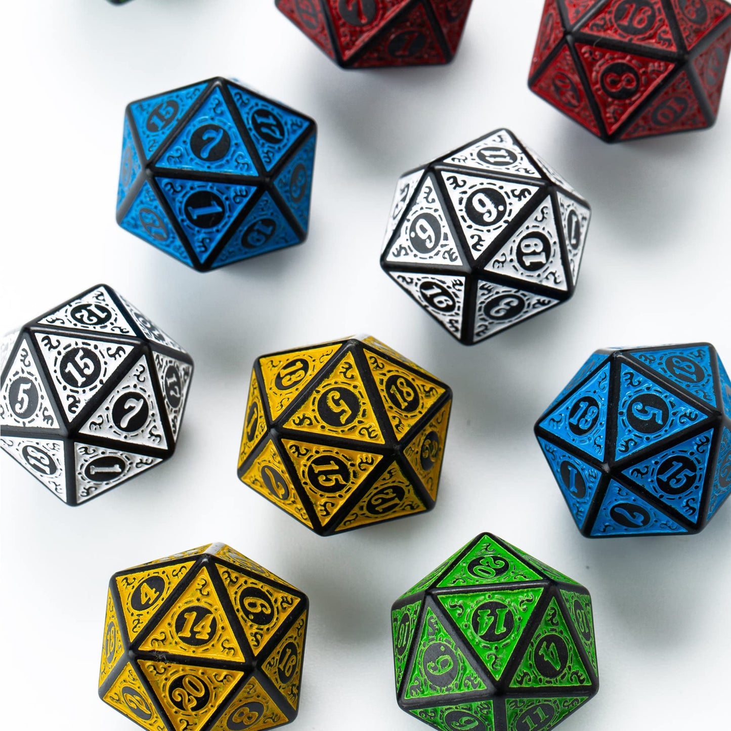 SmartDealsPro 10-Pack 20 Sided Dice D20 Polyhedral Dice for DND RPG MTG Table Game (Color 9)