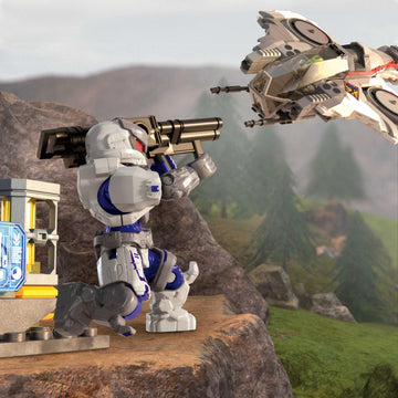 Mega Halo Action Figure Building Toy - UNSC Arctic Burn Wasp, 342 Pieces, 2 Poseable Figures, Multi-Color for Collectors