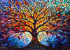 Pickforu Stained Glass Puzzle Tree Of Life Puzzles For Adults 1000 Pieces, Impossible Hard Difficult Challenging Puzzles For Adults, Colorful Mosaic Tree Of Life Jigsaw Puzzle 1000 Pieces