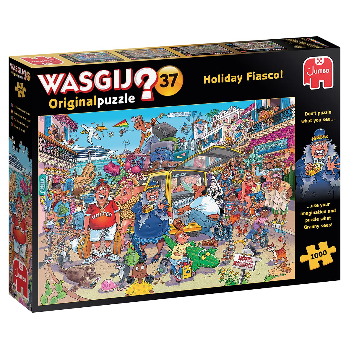 Jumbo, Wasgij, Original 37 - Holiday Fiasco!, Unique Collectable Jigsaw Puzzle For Adults, 1,000 Piece