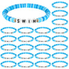 Tondiamo 24 Pcs Swim Team Bracelets Bulk for Teen Gifts Swim Party Favors Swimming Bracelet Sea Kids Stretch Team Gift for Swimm
