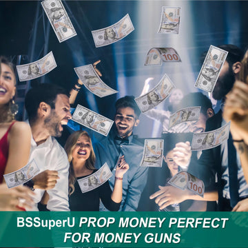BSSuperU 300PCS Prop Money Play Money for Kids Pretend Play, Develops Early Math Skills, Prop Money for Board Game, Moive, Magic