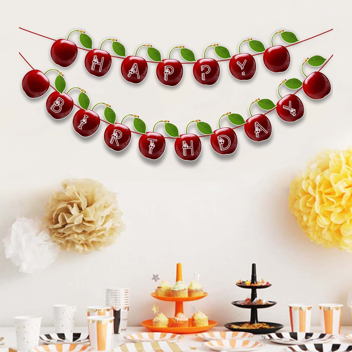 Seyal Cherry Happy Birthday Banner