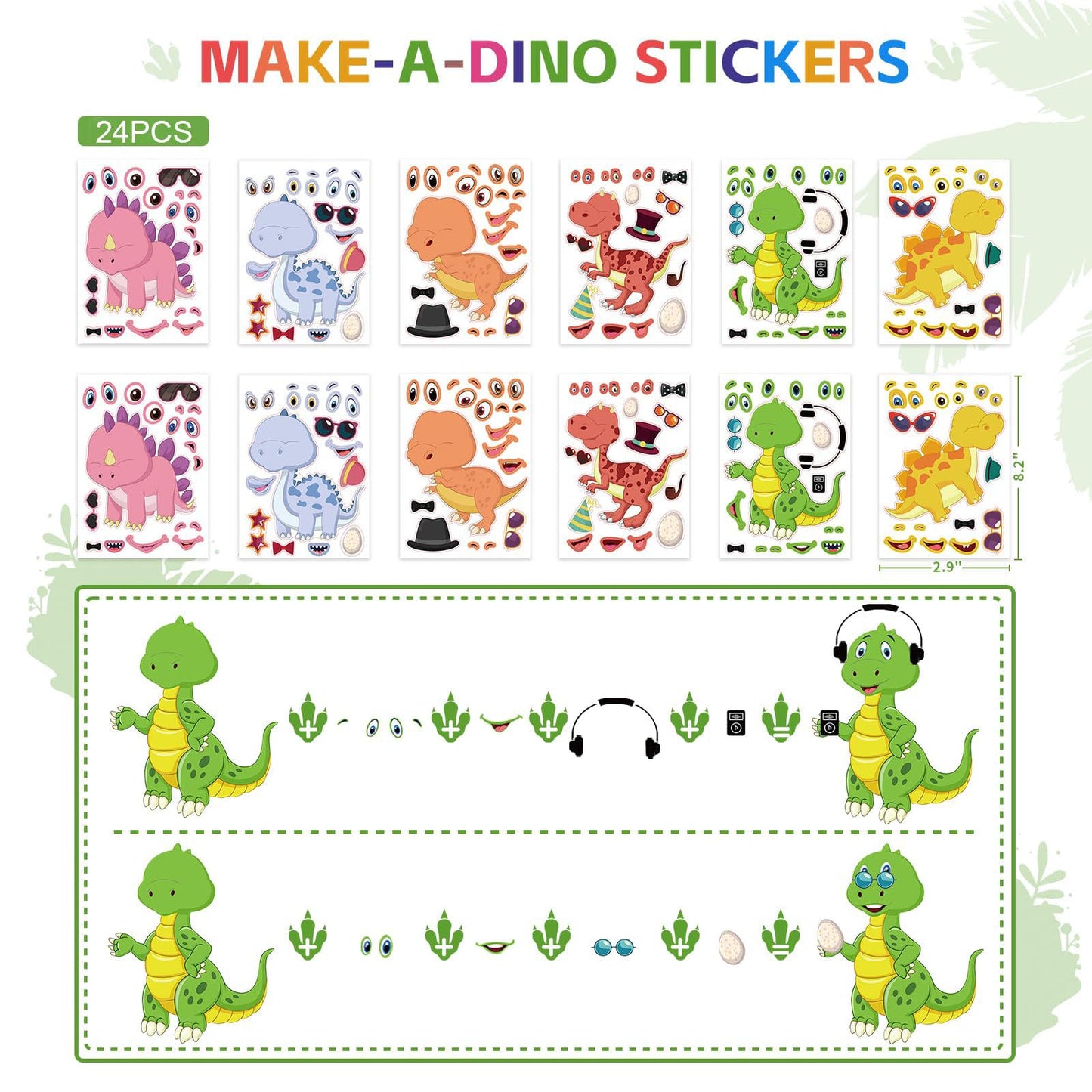 Hursroor Dinosaur Party Favors For 24 Kids, Dinosaur Birthday Party Supplies, Dinosaur Goodie Bags For Birthday Party Favors, Di