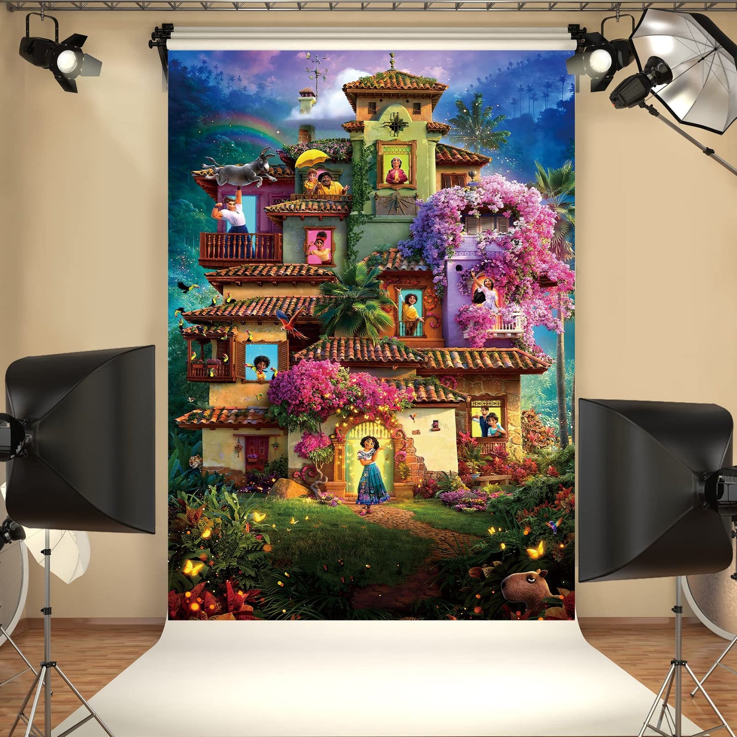 Magic House Backdrop,7X5Ft Magical House Background Magic Movie Backdrop Party Decor Magic Theme Birthday Party Backdrop Supplies For Girls Encanto#1