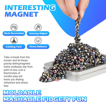 550+pcs Ferrite Putty Fidget Toys | Ultimate Stress Relief & Focus Tool for Adults | Reusable Desk Toy for Office Anxiety & Sens
