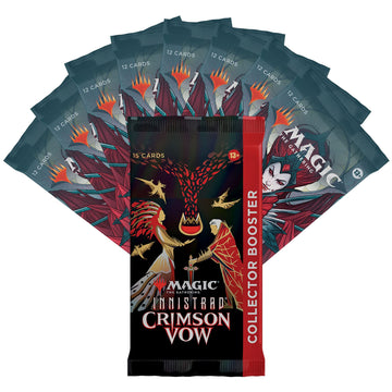 Magic: The Gathering Innistrad: Crimson Vow Gift Bundle | 8 Set Boosters | 1 Collector Booster | Accessories