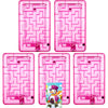 Skylety 5 Pcs Money Puzzle Box Gift Card Box Plastic Puzzle Card Holder Fun Maze Intellectual Pinball Machine Game for Teens and mature-themeds Birthday Party Favors(Pink)
