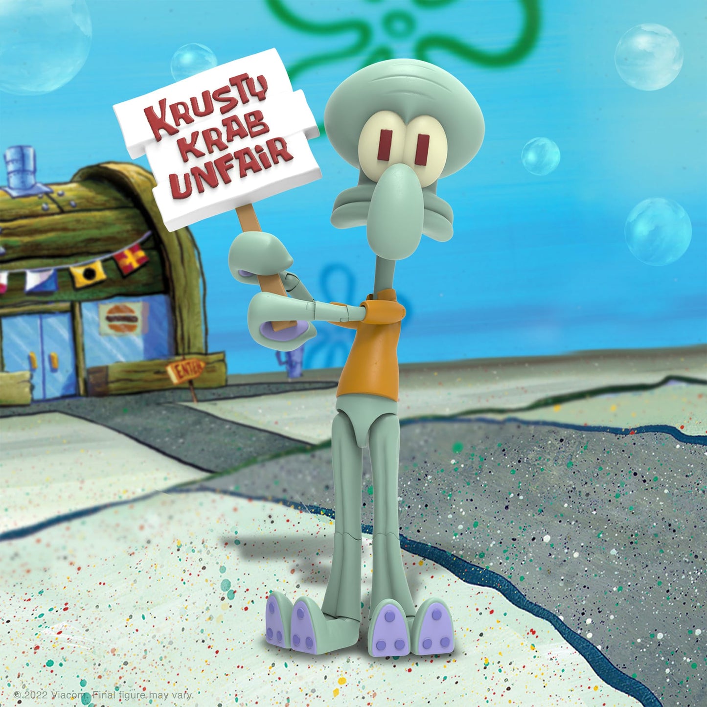 Super7 Ultimates! Spongebob Squarepants Squidward - 7' Spongebob Action Figure With Accessories Classic Cartoon Collectibles And Retro Toys