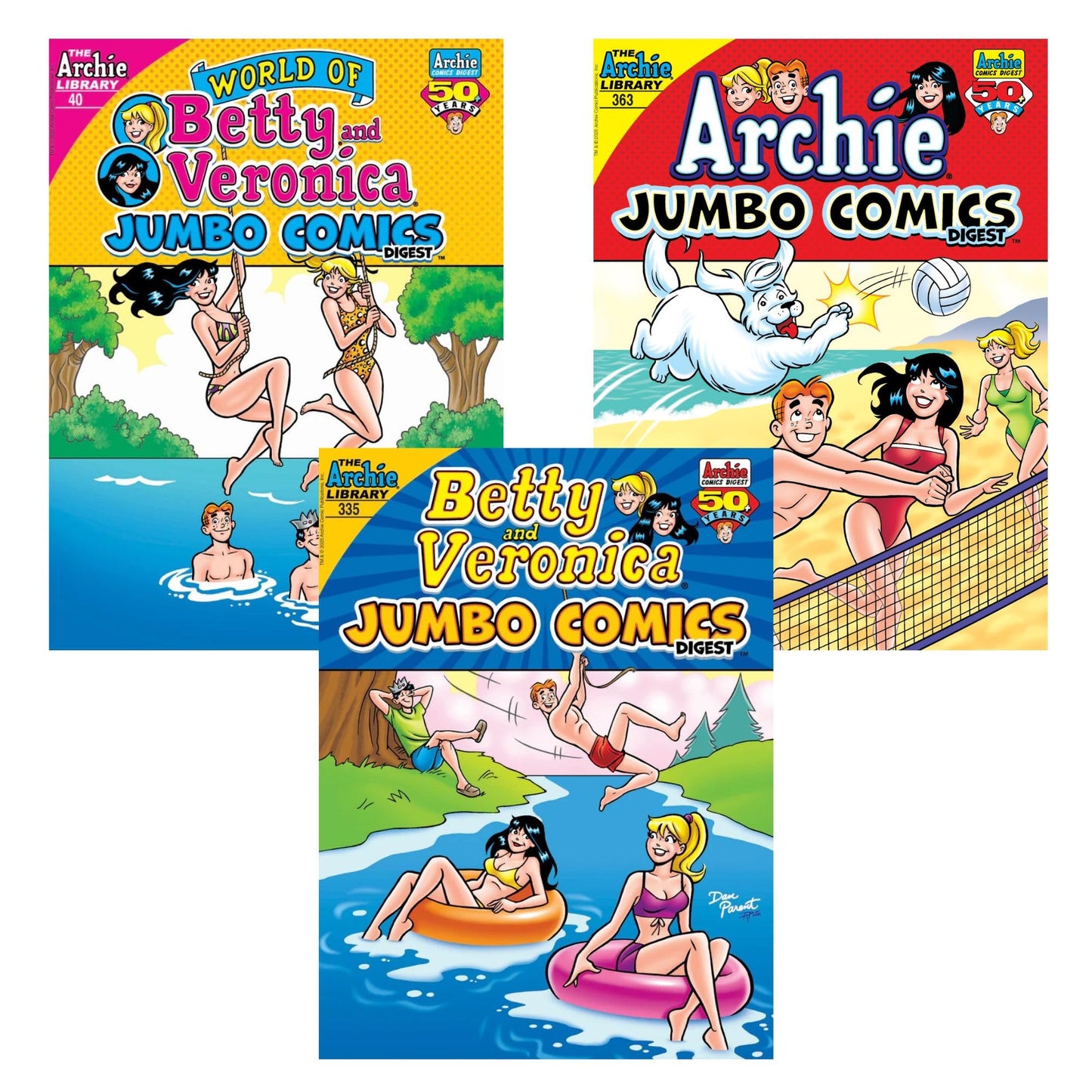 World of Archie Comics Digest Value Summer Gift Pack (3 Pack) Featuring Archie, Betty, Veronica, and Jughead