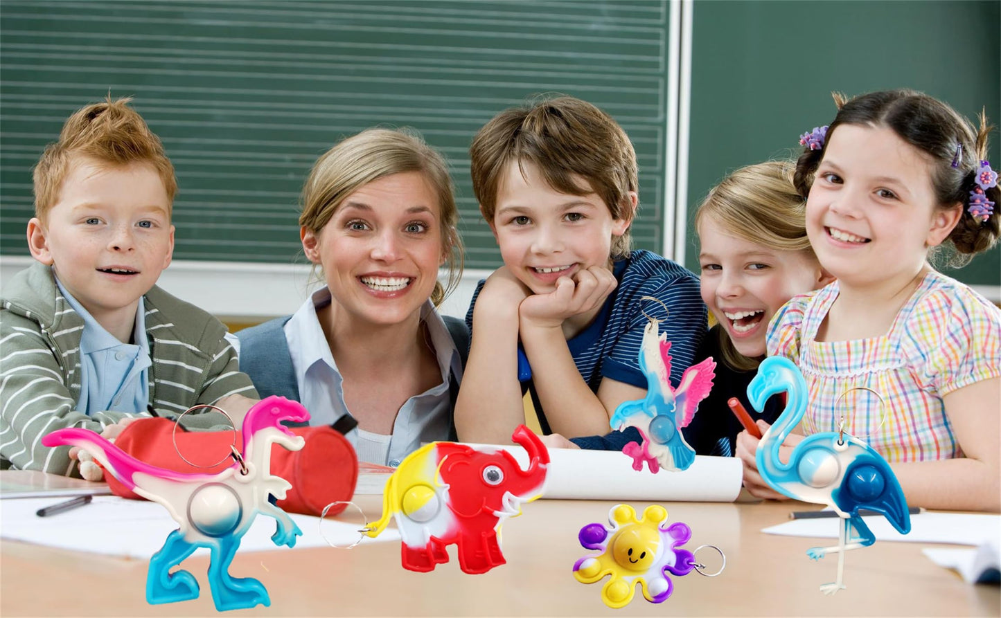 40 Packs Variety Animal Christmas Classroom Students Bulk Rainbow Bubbel Fidgets Gifts from Teach Mini Pop Holiday Rewards Party Favors for Kids mature-themed