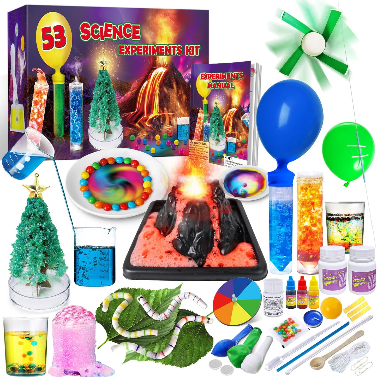 Unglinga 53 Experiments Science Kits For Kids Boys Girls, Gift Ideas For Birthday Christmas, Chemistry Physics Set, Stem Activities Learning Educational Scientist Toys
