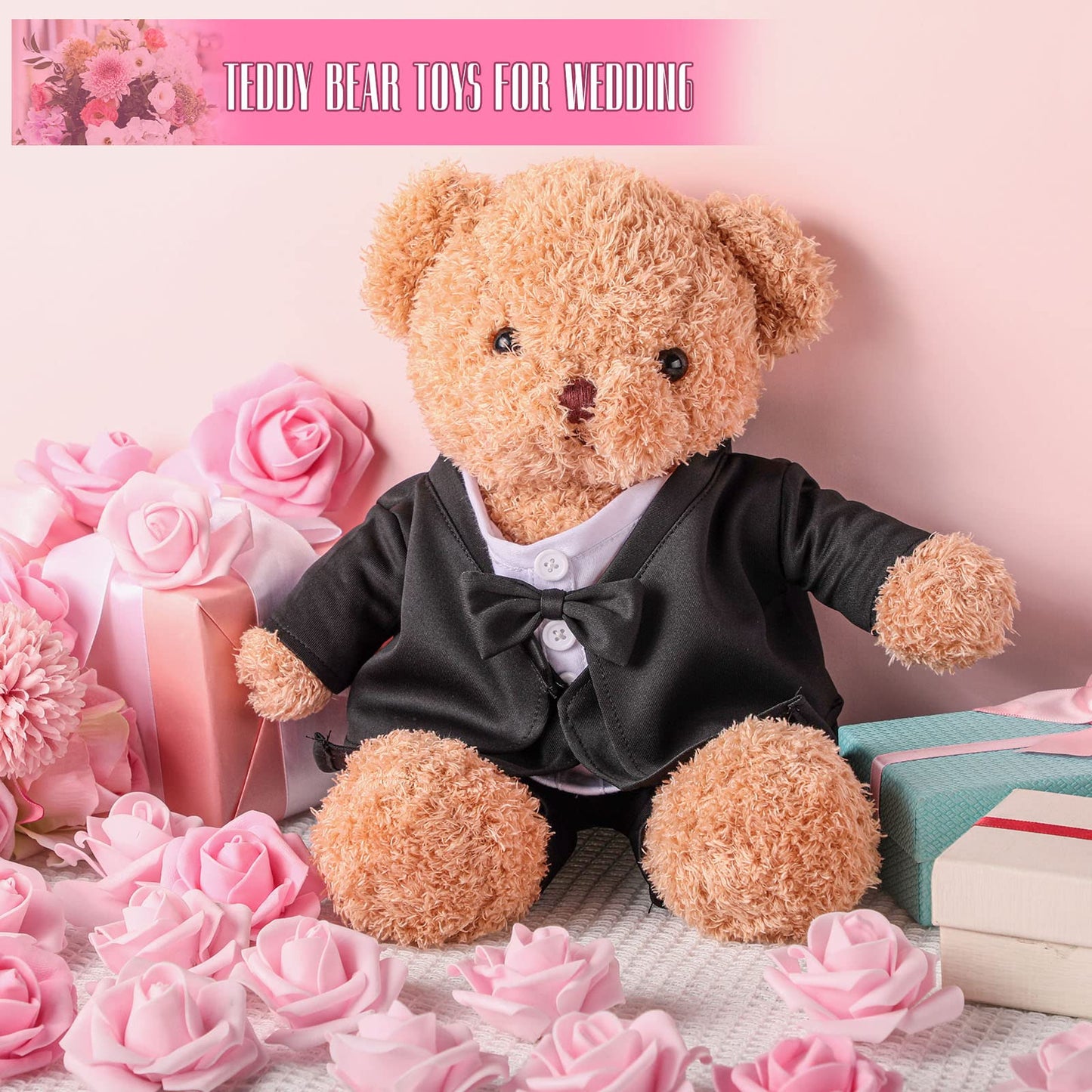 Set Of Tuxedo Outfit, Bear Clothes Suitable For 13-15 Inch, Bear Clothes, Stuffed Animal Clothes, Bear Accessories For Your Own