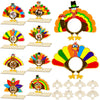 Moon Boat 16Pcs Thanksgiving Crafts Wooden Turkey Picture Frame DIY Painting Arts Kit Fall Party Favors Classroom Activities Tab