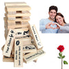 Adults Blocks Tower Game for Couples Wood Stacking Board Valentine Night Dating Lovers Game Gifts