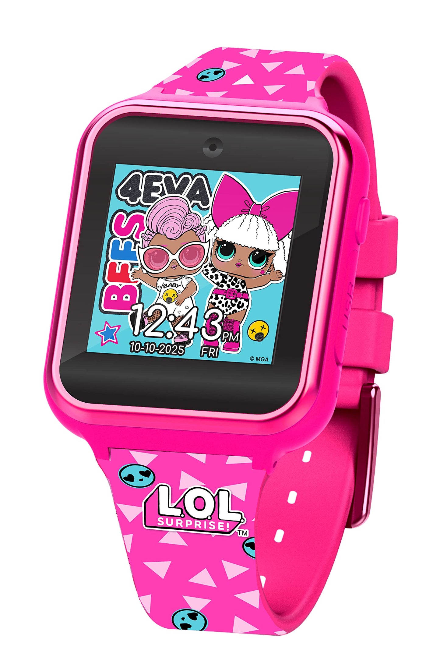 Lol Surprise Touchscreen Exclusive Pink Smartwatch For Kids - Engaging Educational Games, Step Counter, Camera, Alarm & More - F