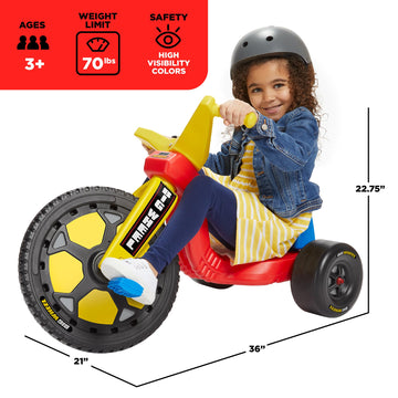 Schylling Big Wheel Speedster - Bw16So - Low-Riding Tricycle With Adjustable Seat For Growing Child Up To 70 Lbs. - Original Cla