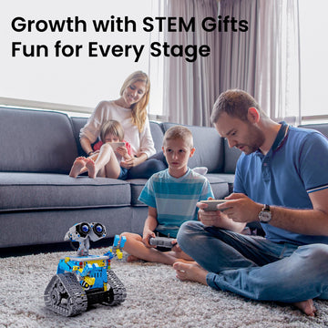Sillbird Robot Building Kit With Remote Control Stem Gifts For Boys Ages 8-12, Technic Coding Robotic Toys For Kids Birthday, Bu