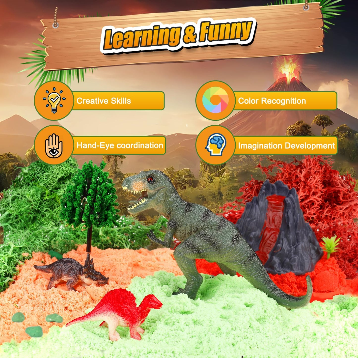 Dinosaur Terrarium Kit For Kids -Dinosaur Kid Painting Crafts Kits - Birthday Gift For Boys Age 5-7 8-12 Years Old -Arts And Cra