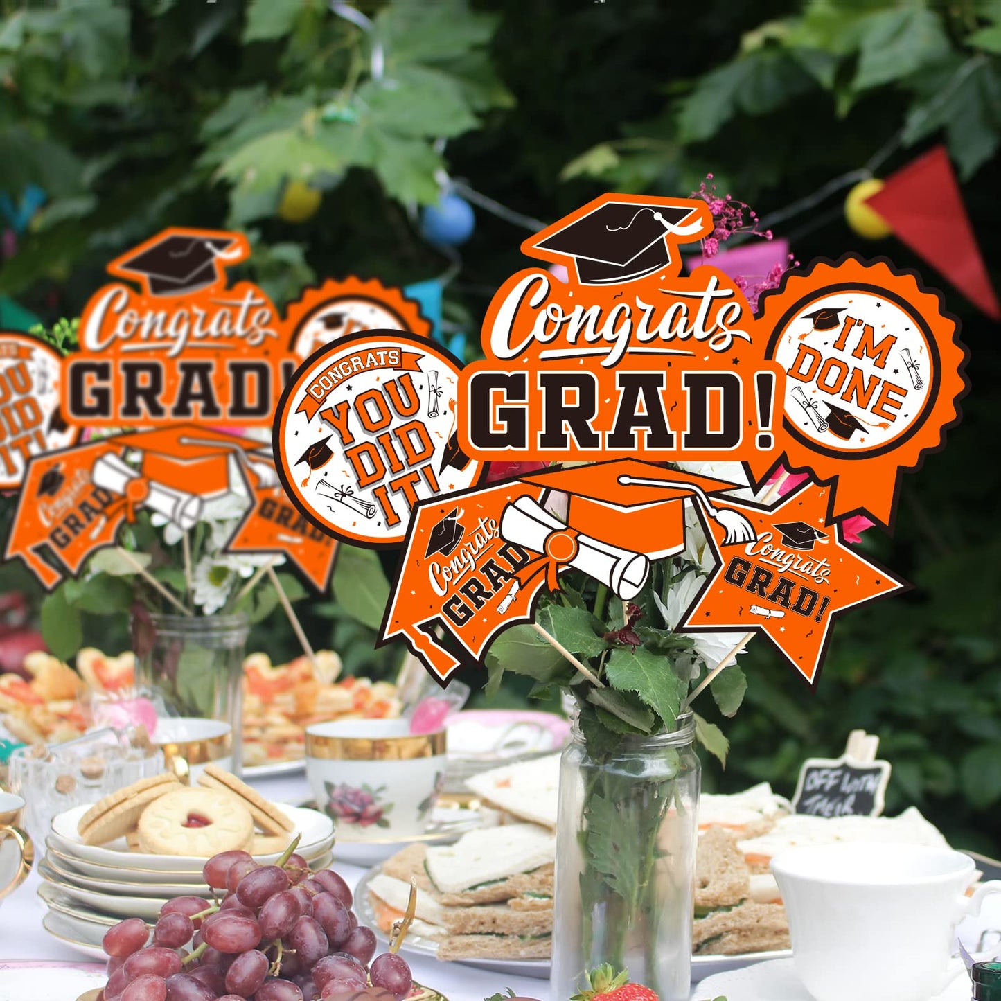 30Pcs Graduation Party Decorations Class Of 2024 Congrats Grad Table Centerpiece