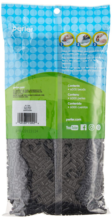 Perler Beads Fuse Beads for Crafts, Black, Small, 6000pcs