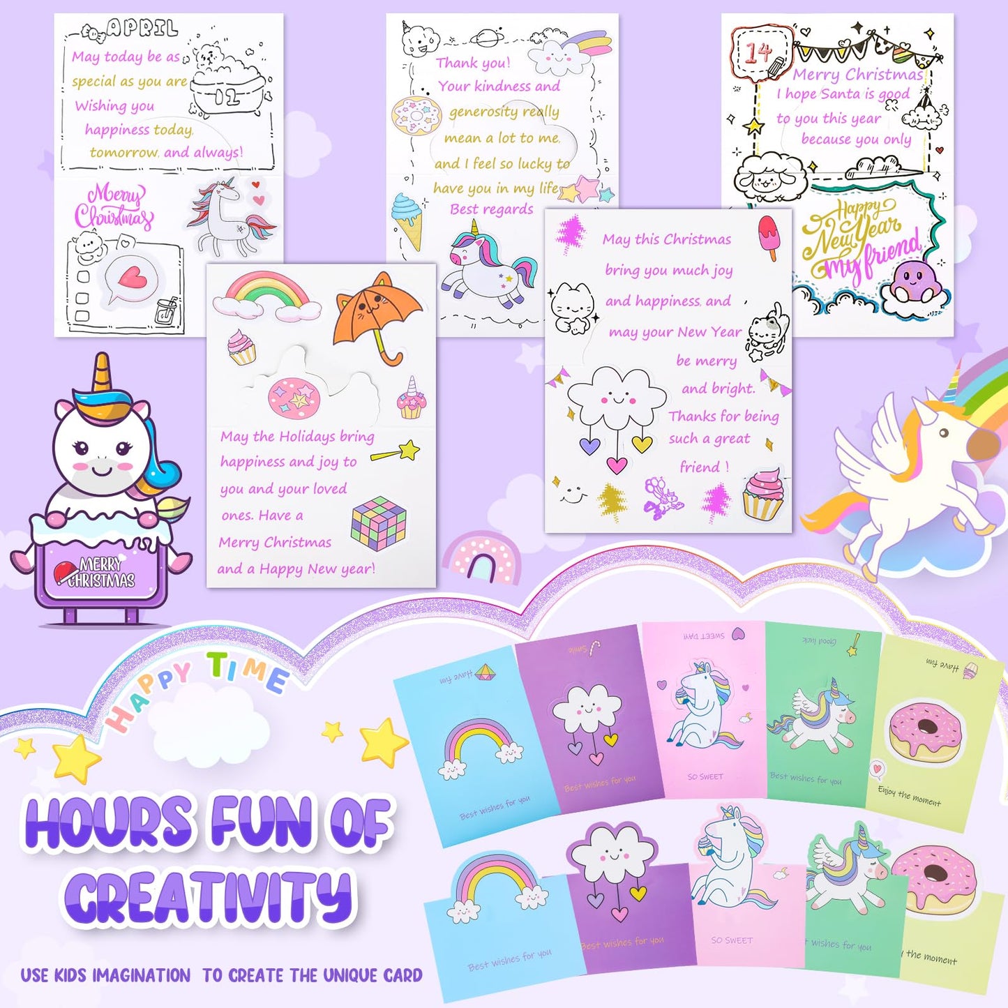 Joycover Unicorn Journal Set For Girls Toys Ages 6-8 8-12 Valentines Day Gifts For Girls Ages 6 7 8 9 10 11 Year Journaling Scra