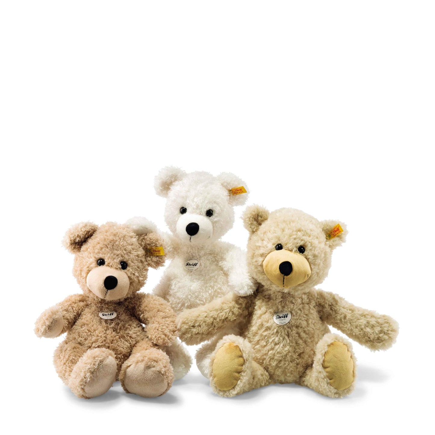 Steiff Usa Beige Fynn Teddy Bear Plush Collectible, 15.75” X 10.6” X 5.5” - Handmade Craftsmanship (111679)