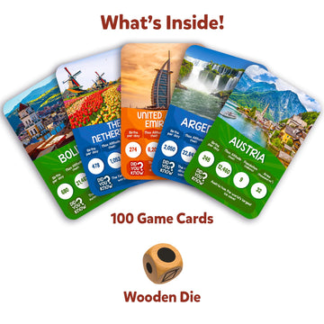 Skillmatics Trump Card Game - Rank Up Countries, Memory Game, Perfect for Boys, Girls, Kids, and Families Who Love Board Games,