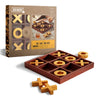 Refinery Premium Solid Wood Tic-Tac-Toe Board Game Giant Gold 14 Coffee Table Home Decor Classic Indoor/Outdoor Party Game for Children & Adults-New