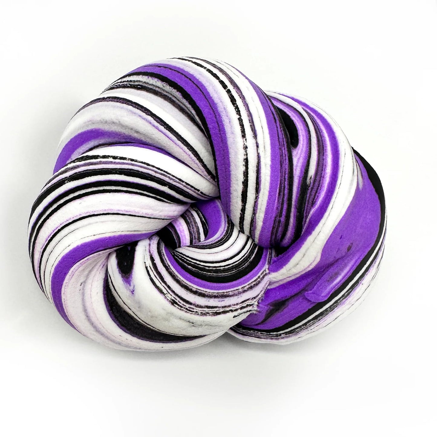 Compound Kings Fluffy Cloudz Butter Slime Bucket For Boys And Girls, Sensory Toy Non-Toxic Non-Sticky Scented, Purple White & Black Swirl Silky Smooth Slime Gift